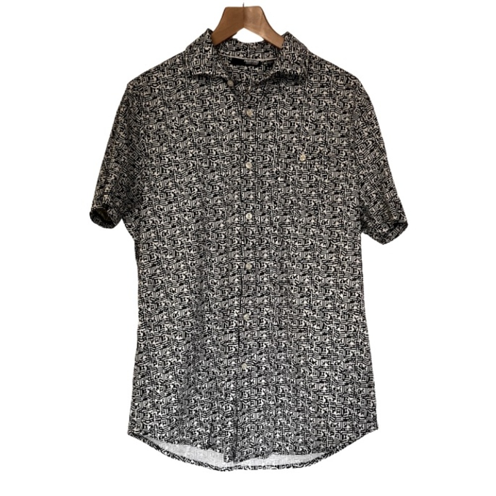 Murano Black and White Geometric Shirt